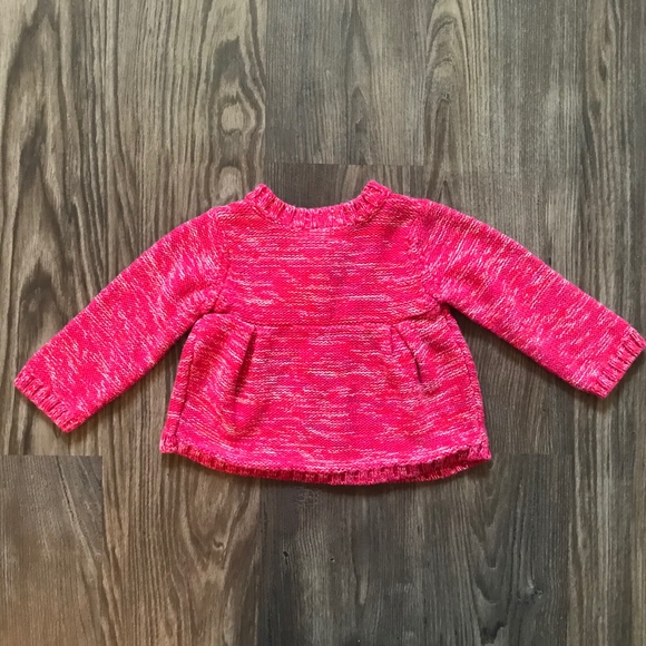 Pink Sweater Cardigan with Flower Buttons - Picture 2 of 3